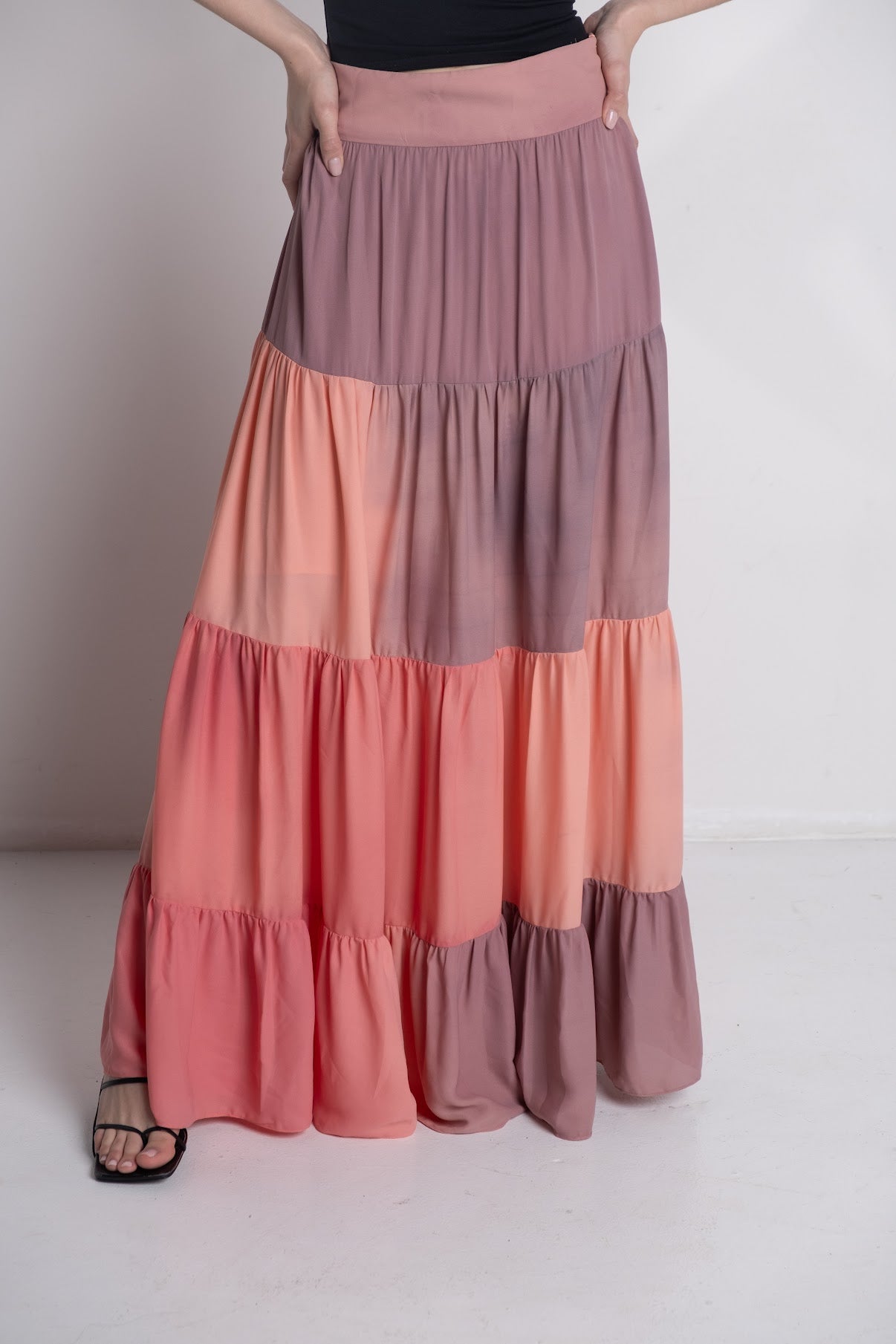Anne Fernandes - Pink-Purple Maxi Skirt
