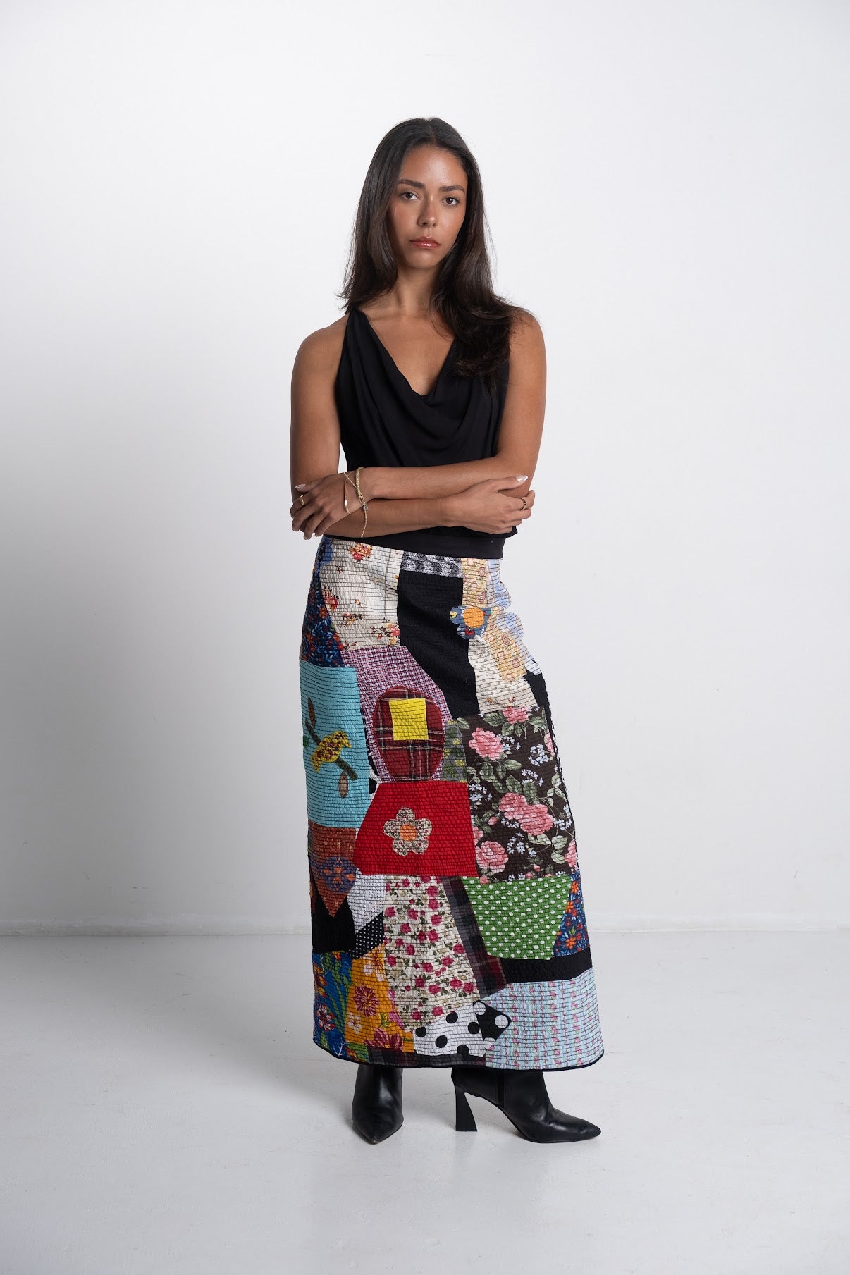 Madame Floresta - Hand-Made Multi Print Skirt