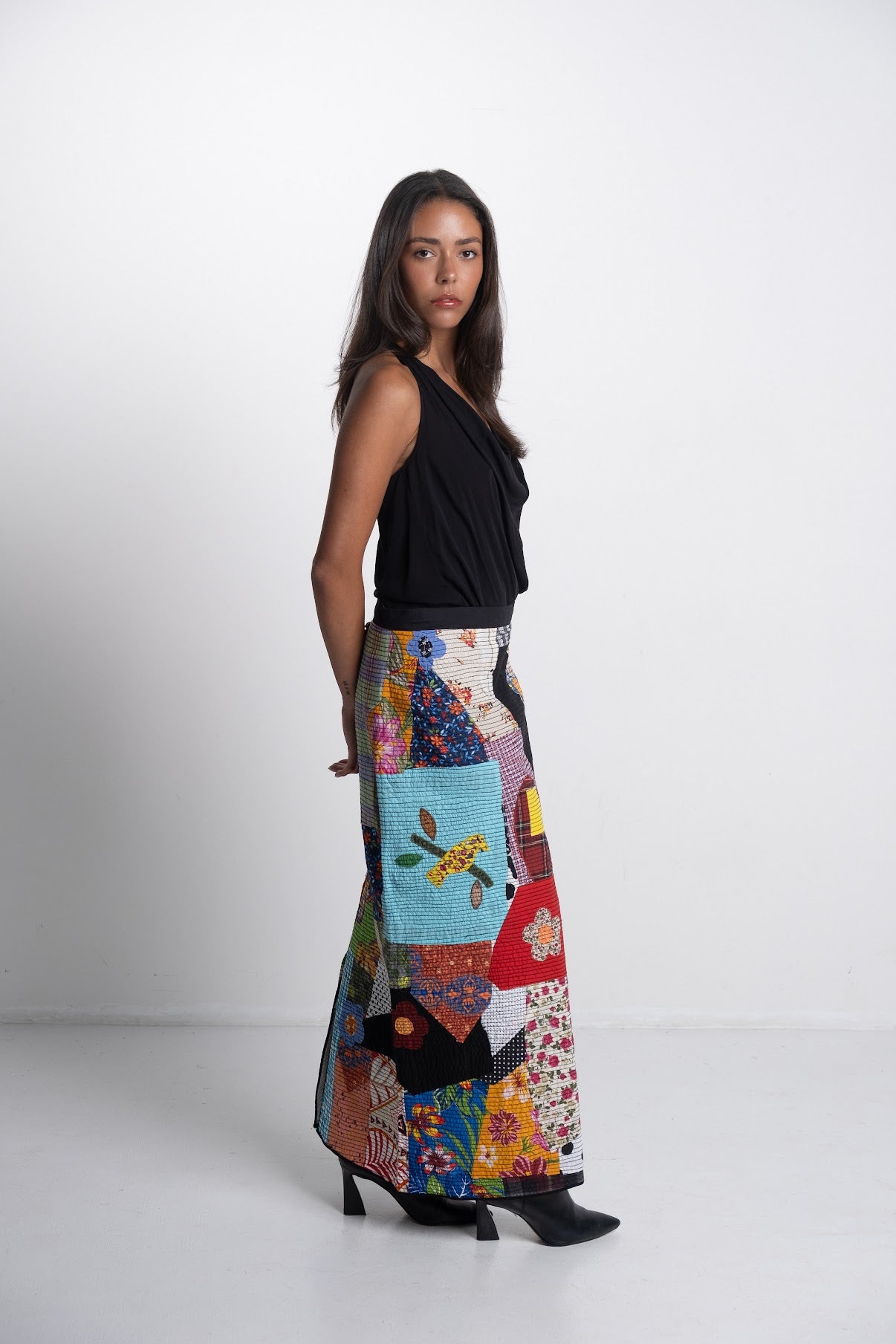 Madame Floresta - Hand-Made Multi Print Skirt