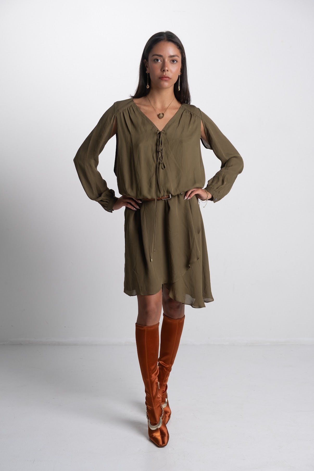 Zimmermann - Crescent Stretch Over The Knee Boot In Rust