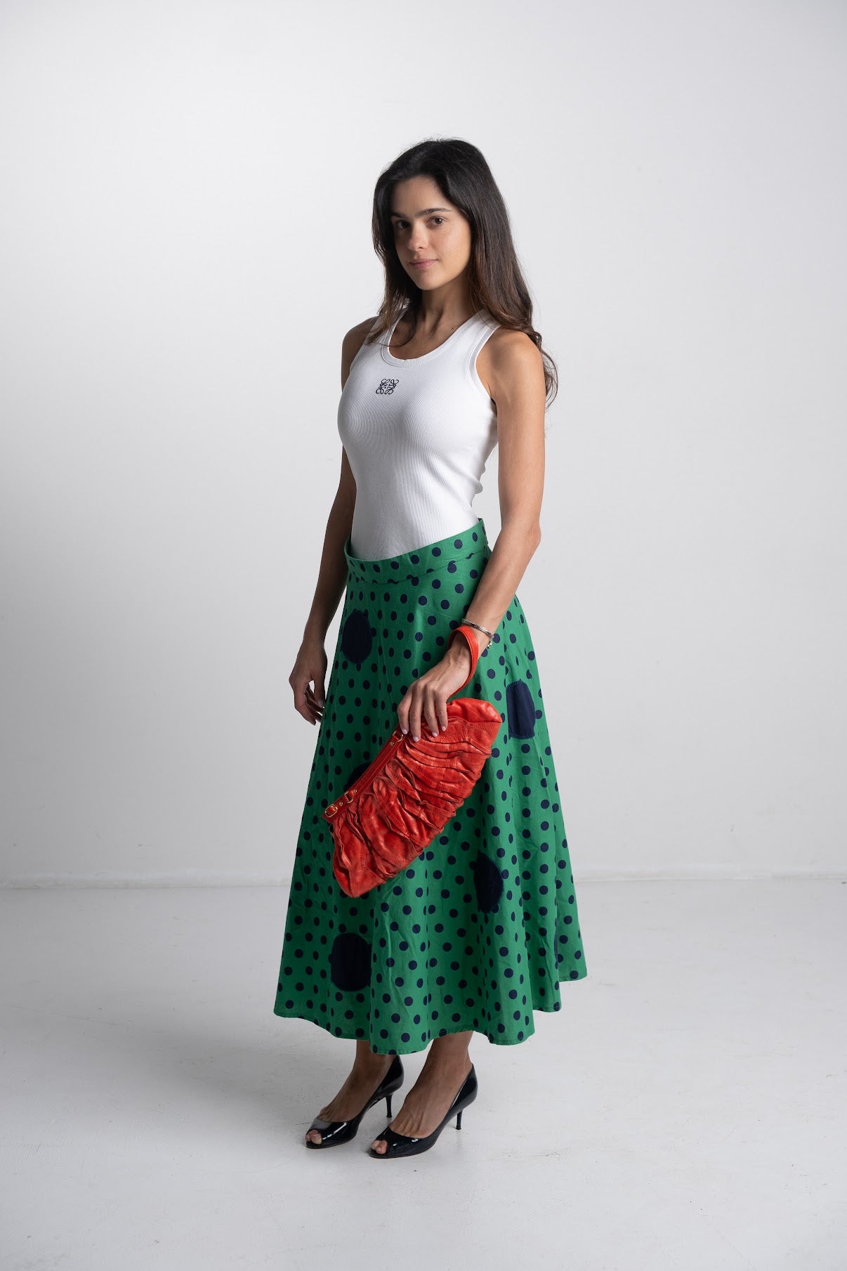 Madame Floresta - Cotton Polka Dot Skirt