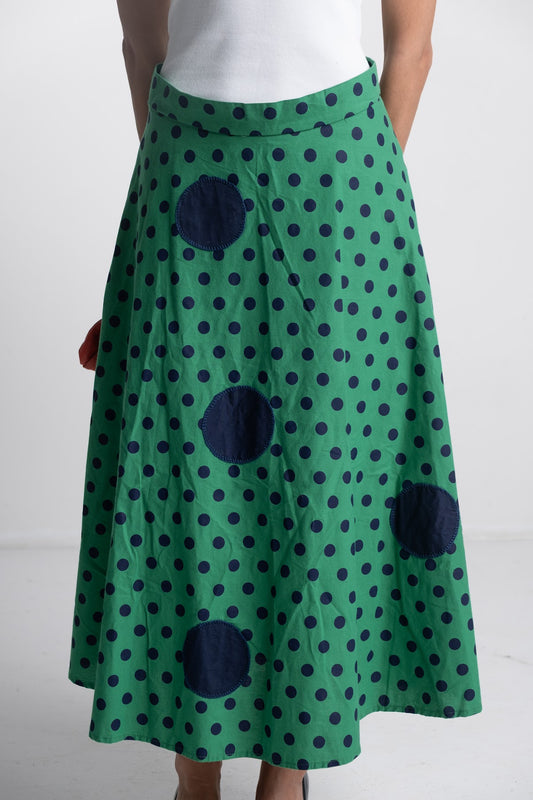 Madame Floresta - Cotton Polka Dot Skirt