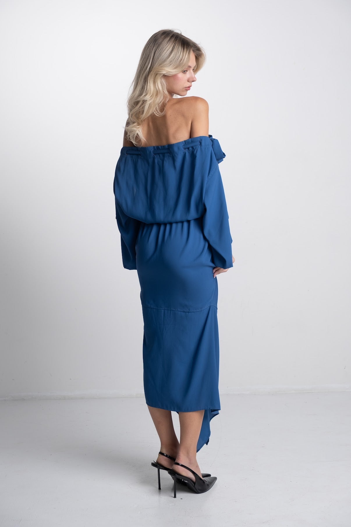 Handmade Blue Silk Dress