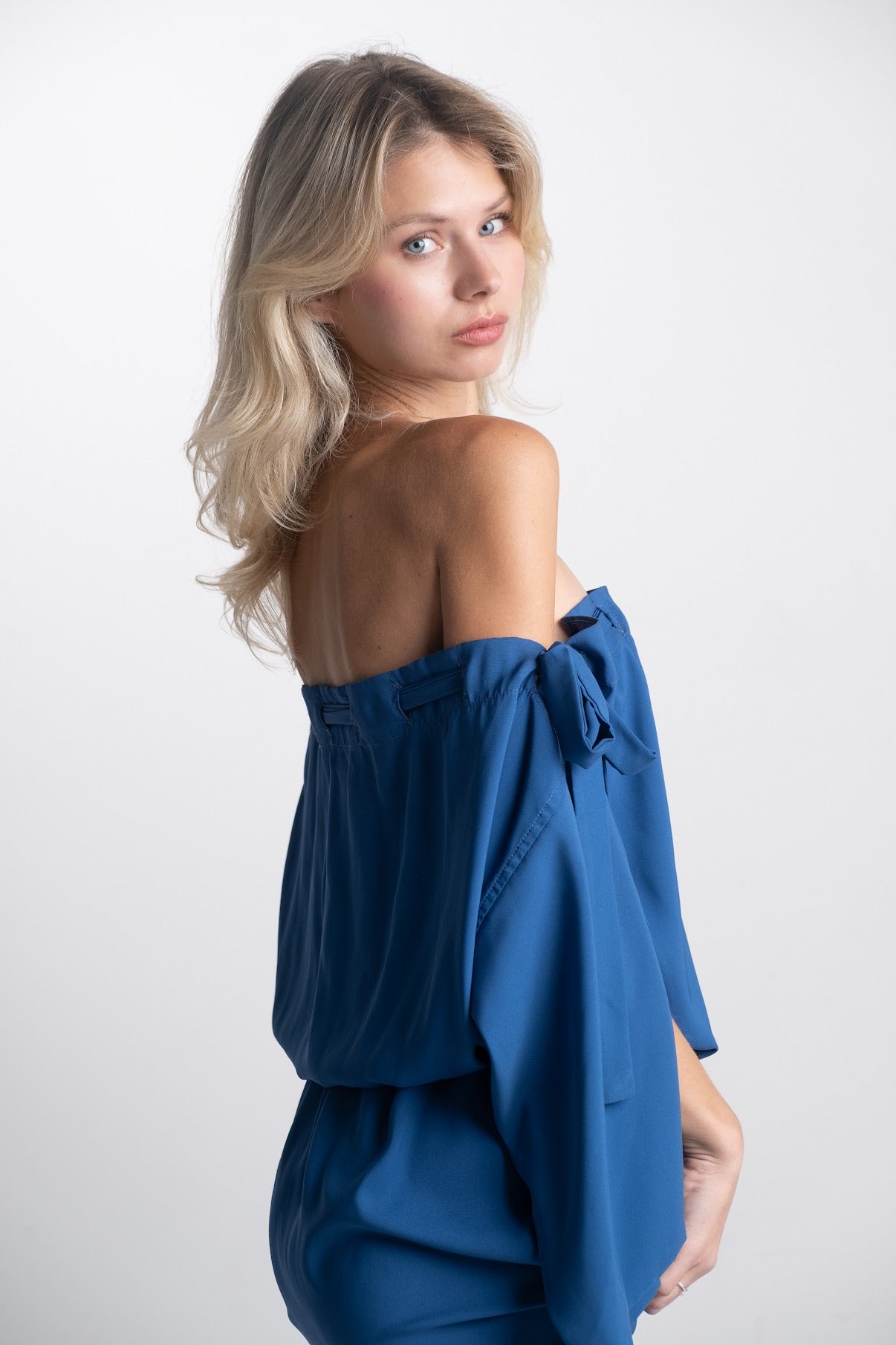 Handmade Blue Silk Dress
