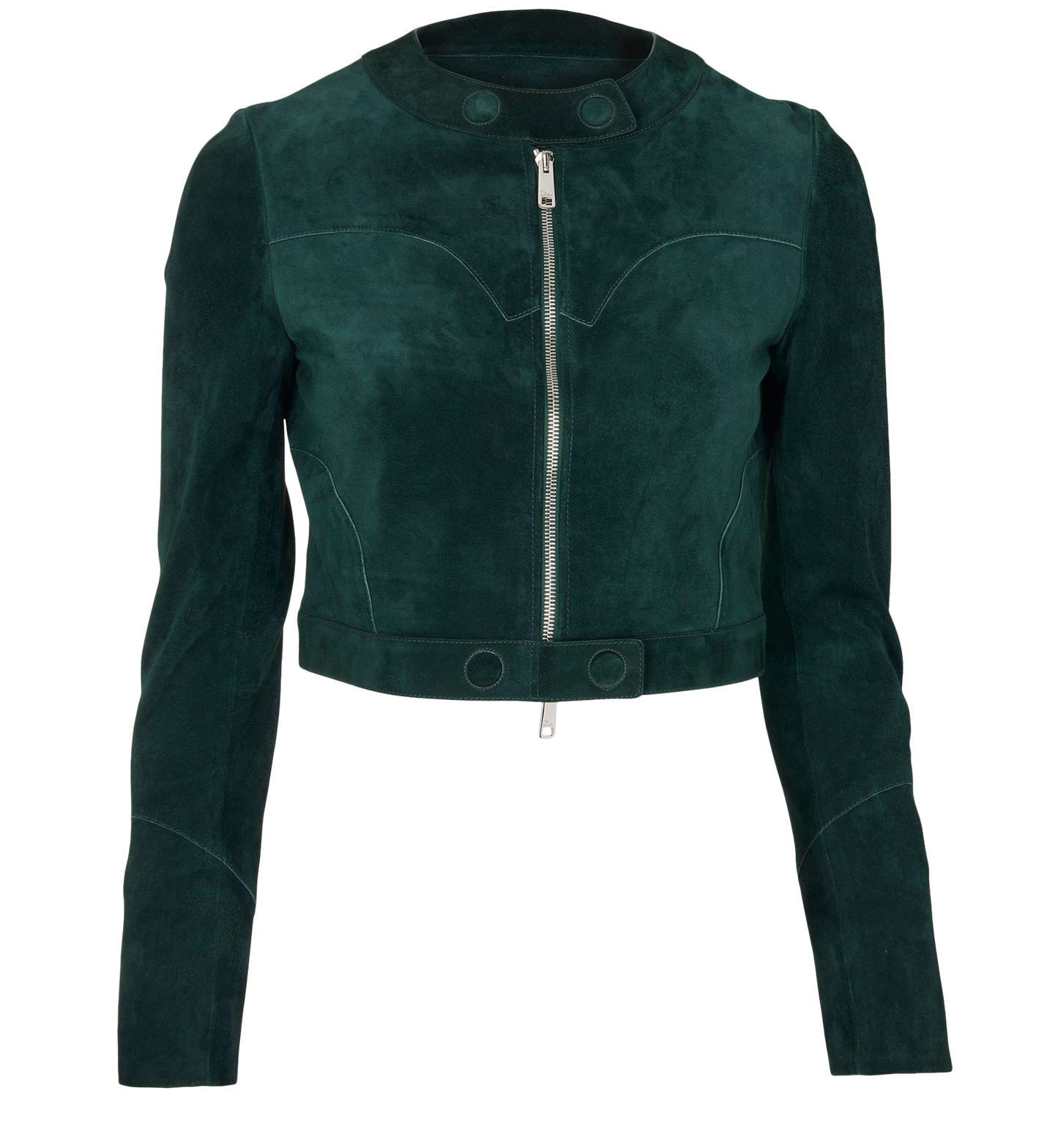 Runway Dior 2016 - Green Suede Cropped Jacket