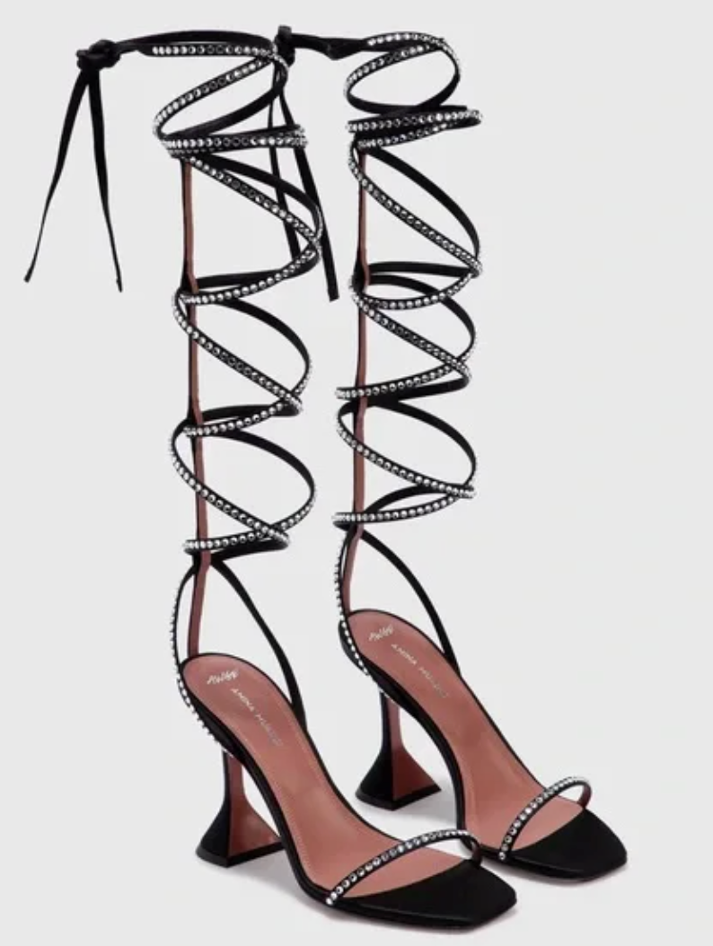 Amina Muadi - Crystal Embellished Sandals