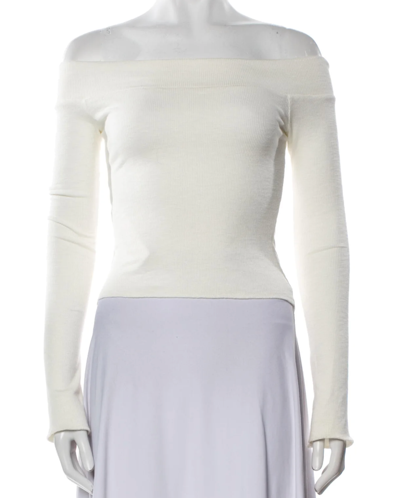 Are You Am I - Off-The-Shoulder Long Sleeve Top