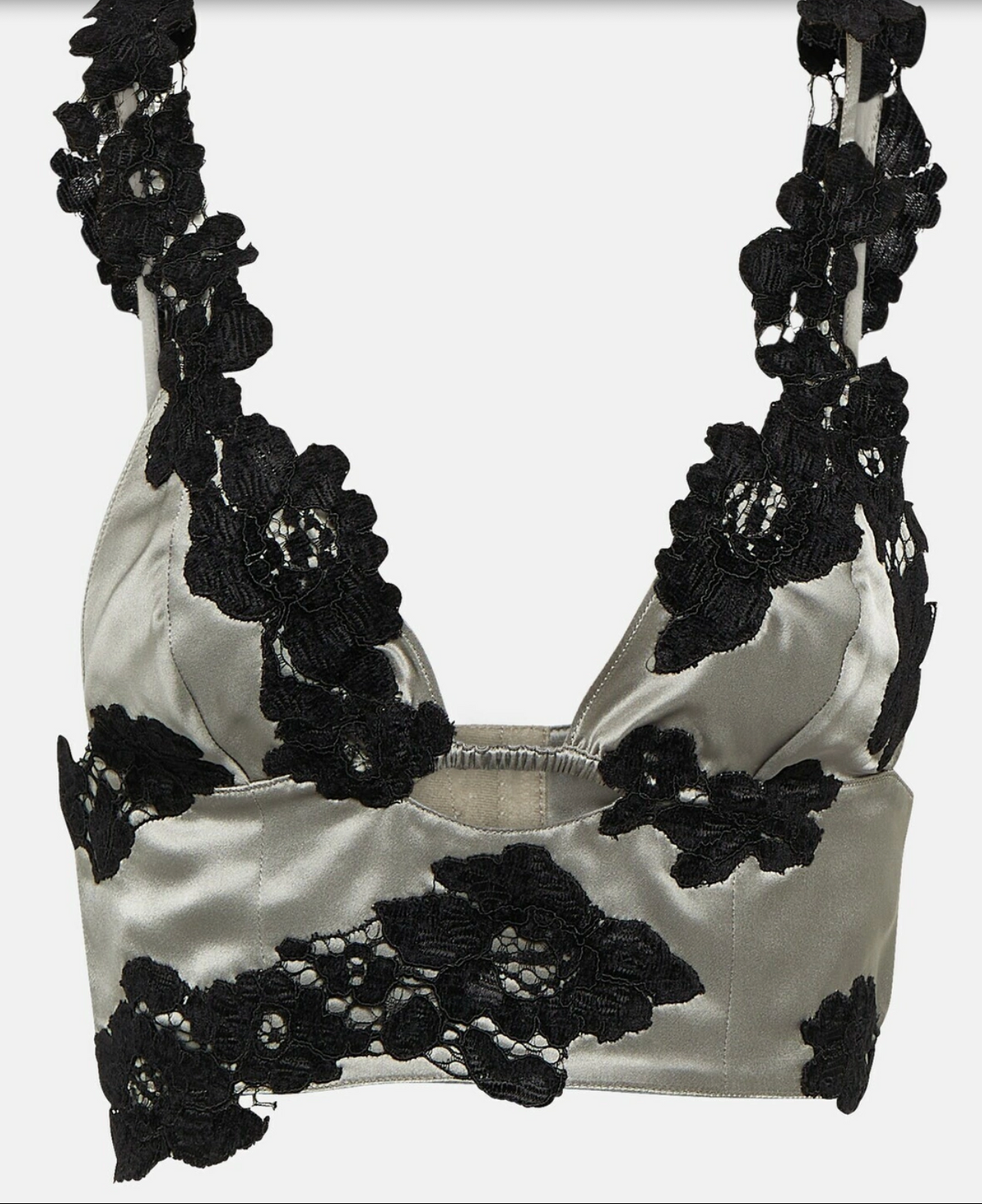 Acne Studios Lace-trimmed Satin Bralette