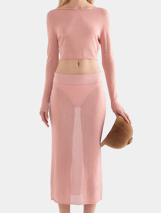 Venroy Lurex Knit Set
