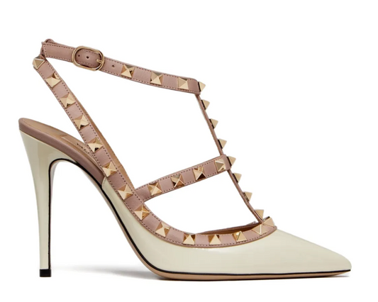 Valentino - Cream Rockstud Pumps