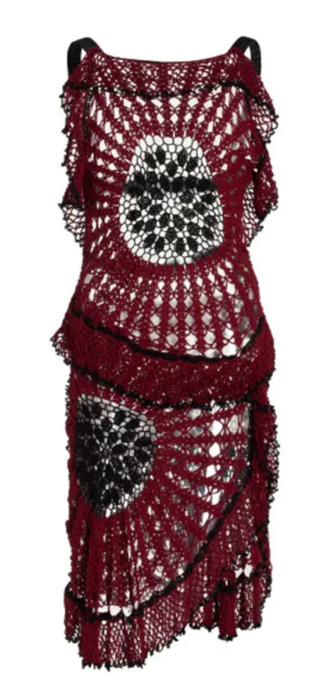 Diotima - Trio-Web Crocheted Cotton Mini Dress