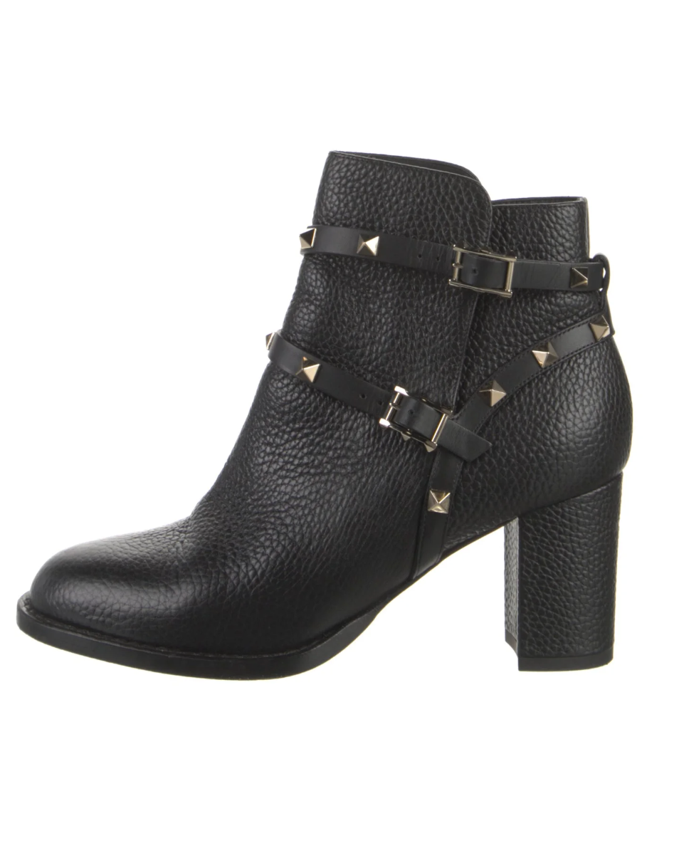 Valentino - Rockstud Leather Booties