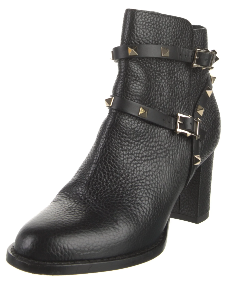 Valentino - Rockstud Leather Booties