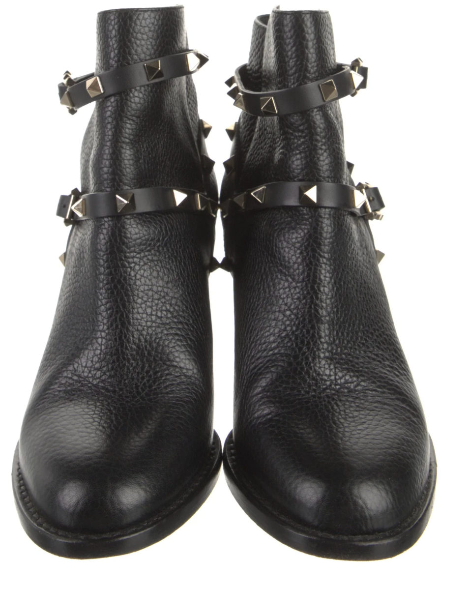 Valentino - Rockstud Leather Booties