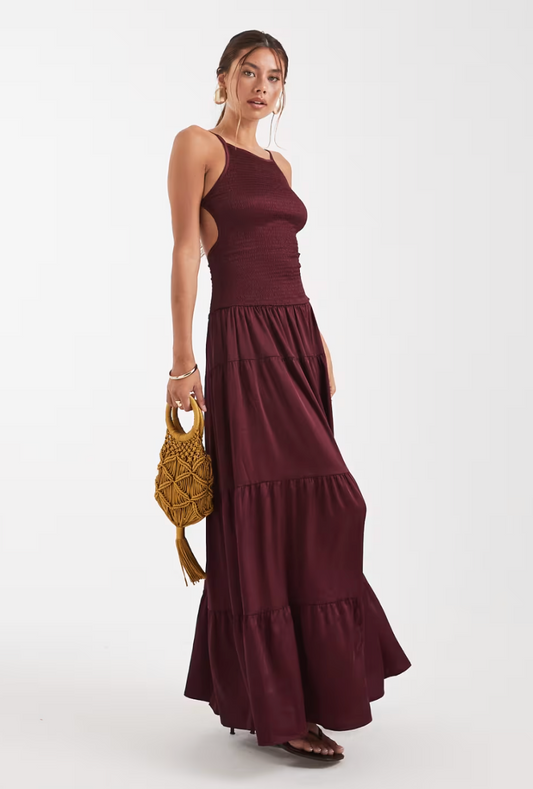 WeWoreWhat -  Smocked Drop Waist Maxi Dress