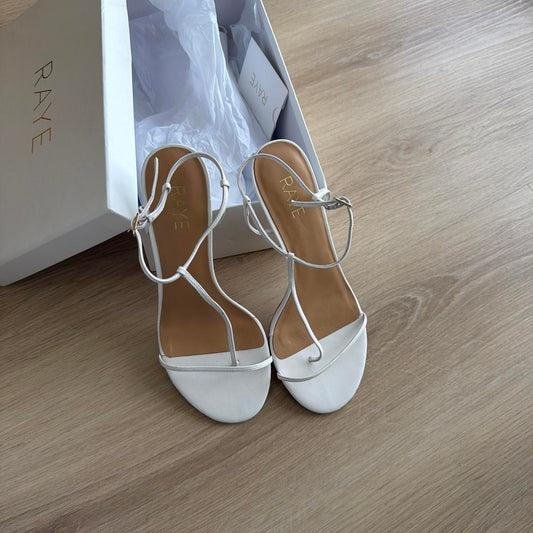 Raye - White Sandal Heels