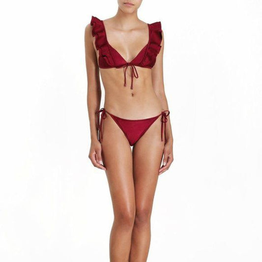 Zimmermann - Red Amari Frill Bikini