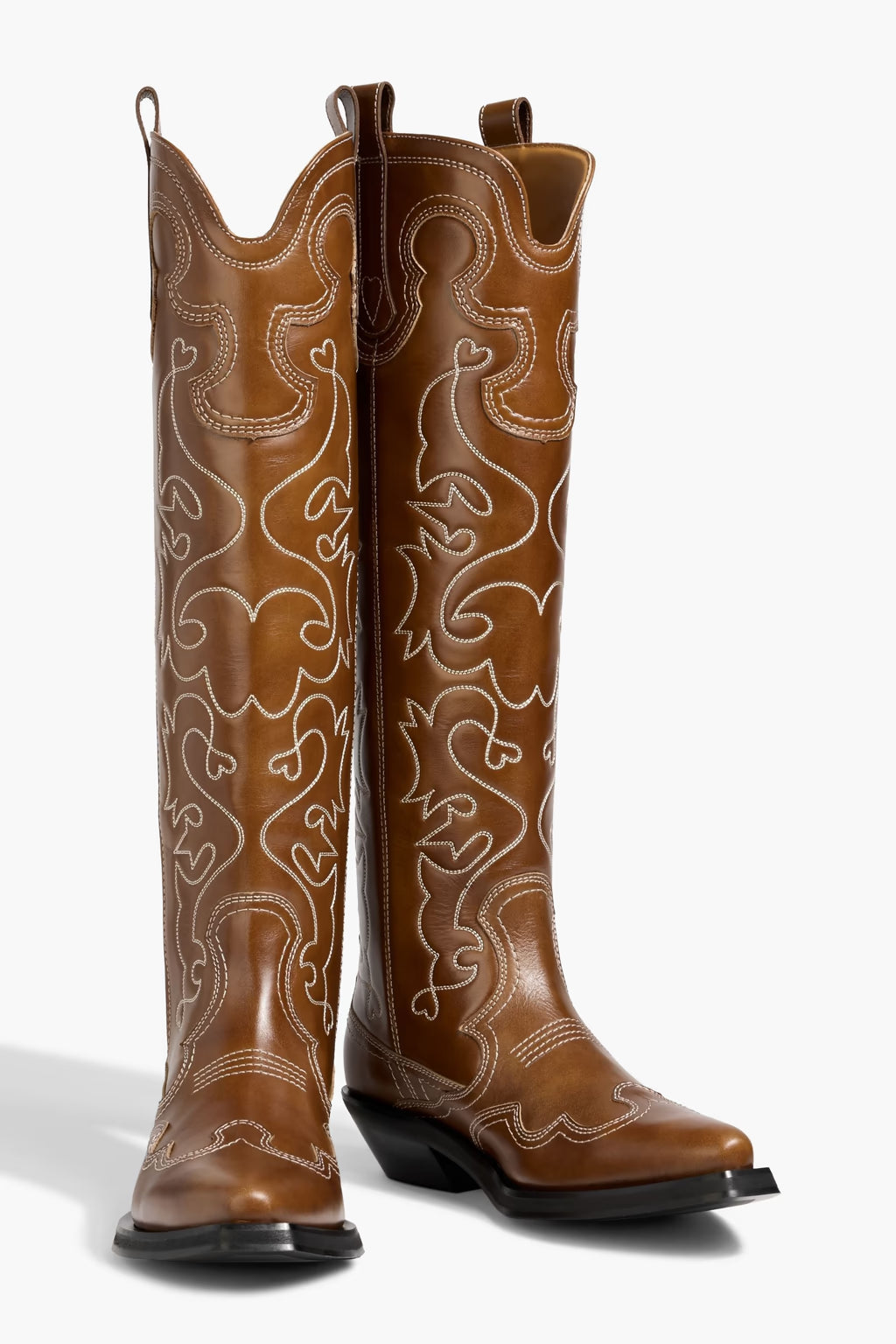 Ganni - Knee High Cowboy Boots
