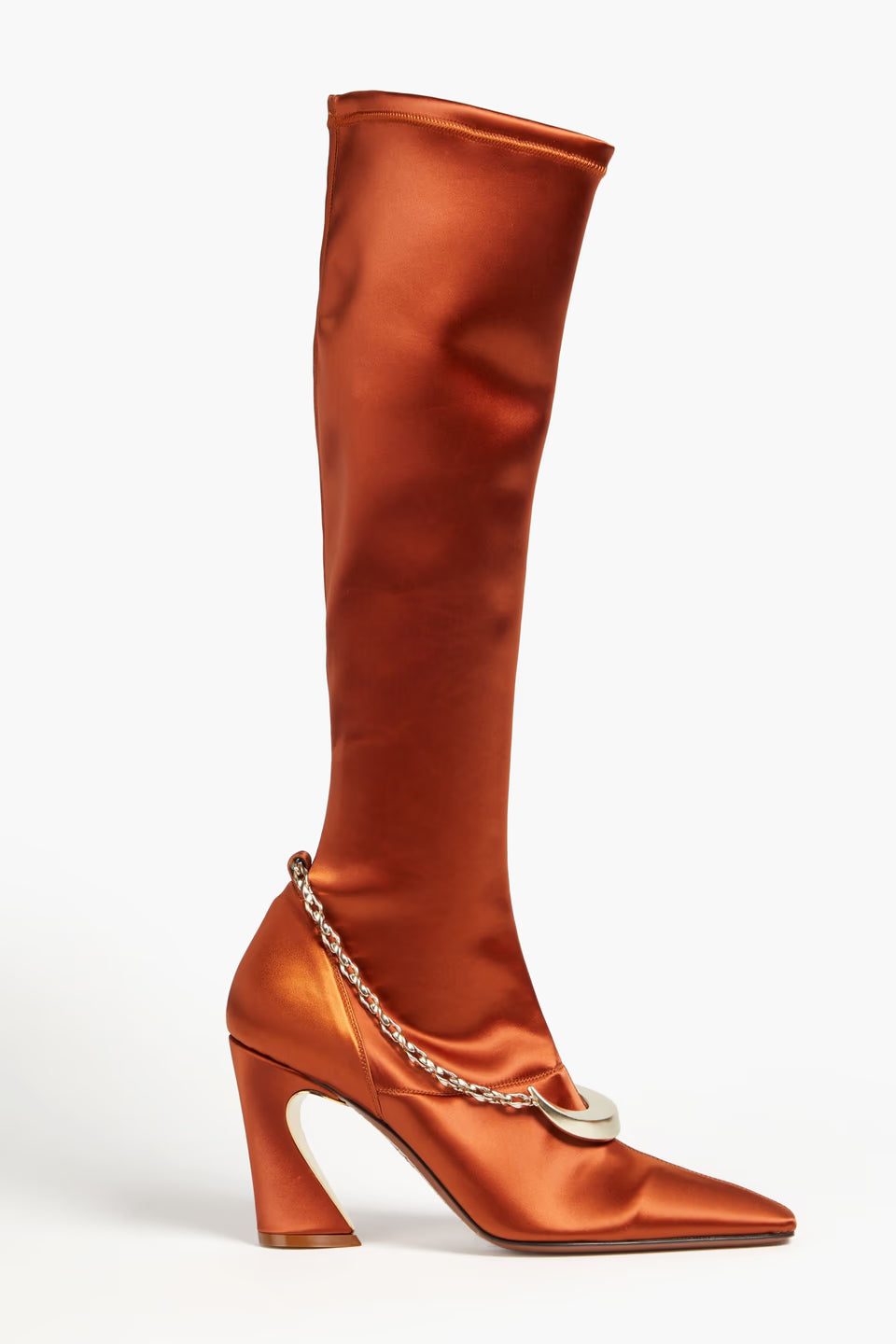 Zimmermann - Crescent Stretch Over The Knee Boot In Rust