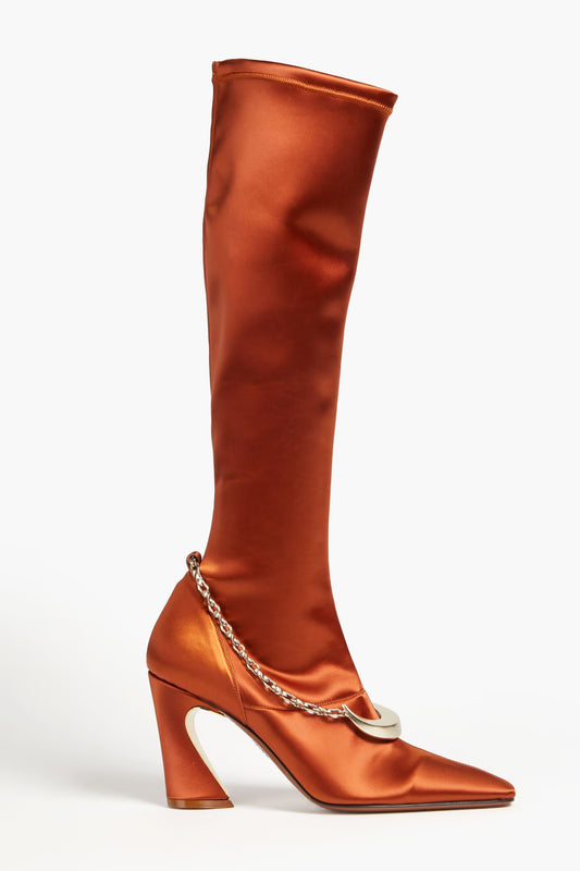 Zimmermann - Crescent Stretch Over The Knee Boot In Rust