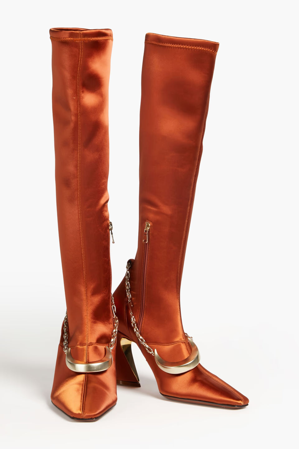 Zimmermann - Crescent Stretch Over The Knee Boot In Rust