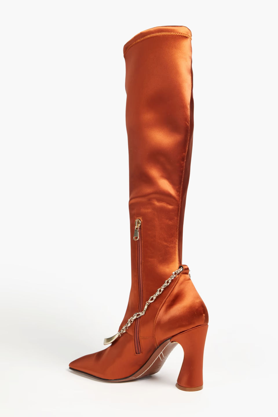 Zimmermann - Crescent Stretch Over The Knee Boot In Rust